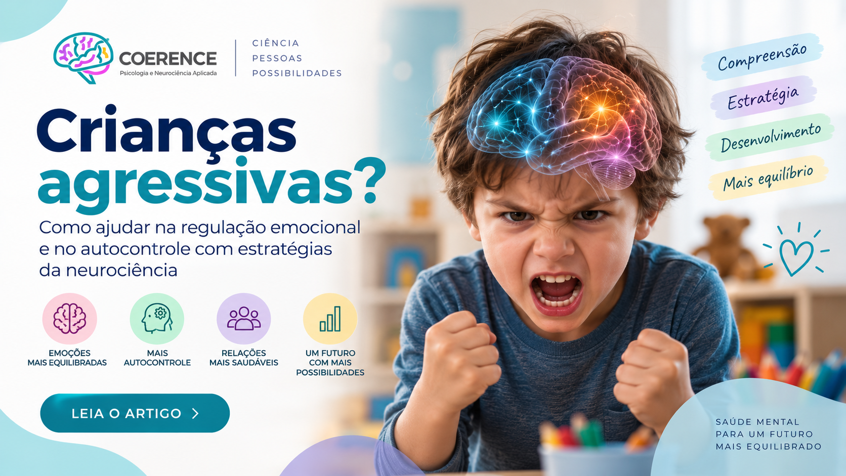 Estratégias da neurociência para crianças agressivas e regulação emocional infantil